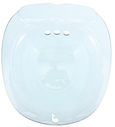WRITWAA Sitzbadewanne für Toilette aus Sicherem Kunststoff Belastbar und Verschleißfest mit Aufhängevorrichtung Ergonomisch für Senioren Wochenbettpflege und Dammschnitt Schmerzlinderung