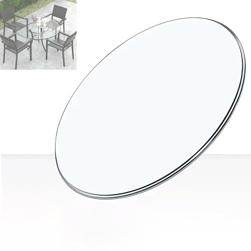 40/42/45/50/60 cm Rund Tischplatte Transparent Glasplatte Ersatzteil, Ersatztischplatte Gehärtetes Sicherheitsglas, Runde Glasscheibe Für DIY-Projekte, Küche, Esszimmer(46cm(18inch))