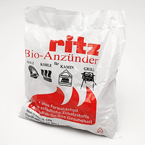 Ritz Bio Anzünder 325 Stück | Kaminanzünder | Holzanzünder | Grillanzünder | Brennholzanzünder | Holzkohle | Briketts | Kaminholz