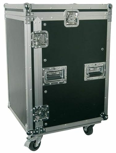 Power Dynamics PD-F12U8 - Flightcase Rack avec roulettes, 19, Grandes Roues, Supporte jusqu'à 250kg, Idéal DJ Mobiles