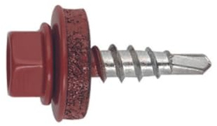 Index afrd144835 – Eingeschränkter Schraube Bohrspitze Abdeckung metal-madera + Dichtungsring p-14 4,8 x 35 RAL 3011