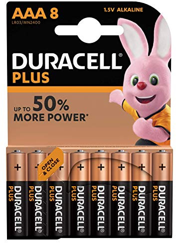 Duracell Batterie Plus Micro-AAA (LR03) 1,5V im 8er Sonderpack
