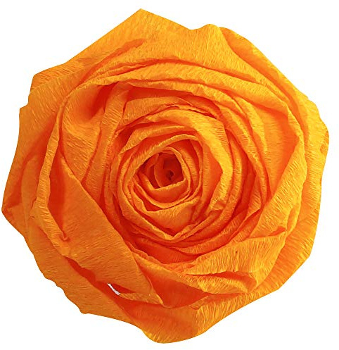 Clairefontaine 901016C Packung mit 10 Bögen Krepppapier, 2 x 0,5m, ideal für Schulaktivitäten, 1 Pack, goldgelb