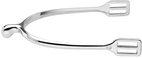 Sprenger Kindersporen, Rostfrei verchromt, 15 mm tropfenförmig, Sporen für Reiter, kugelförmig, 21 mm, ohne Rad, kugelförmiges Halsende, klassisches Design, Reitsport Zubehör