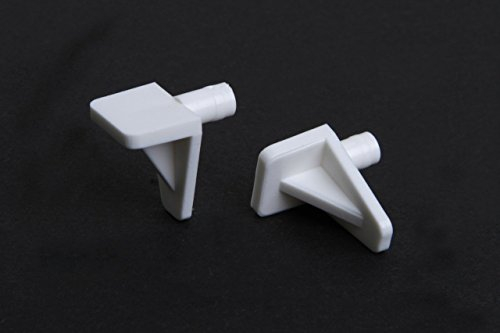 16 Stück Bodenträger Regalbodenträger Winkelbodenträger, Kunststoff, weiss Durchmesser 4mm