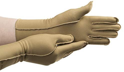 isotoner Full Finger Therapeutic Gloves, Camel, X-Small