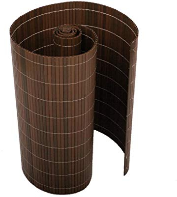 bambus-discount.com Terrassen Sichtschutz Sylt mit 140 x 300cm, nussbaum braun - PVC Sichtschutzmatte Balkon Kunststoffmatte 1,4m x 3m