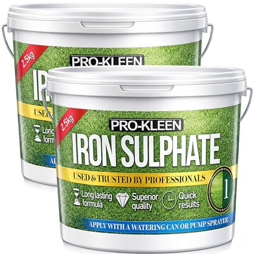 Premium Iron Sulphate Lawn Tonic/Lawn Conditioner | Easily Soluble Damp Grade| Makes up to 5000L & Covers up to 5000m2 (5 KG)