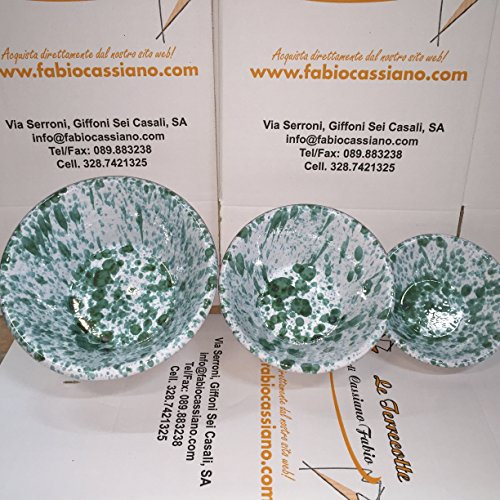 Le Terrecotte di Cassiano Fabio Set 3 Pezzi catini Varie Misure in Ceramica
