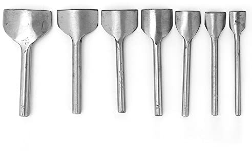 7 stücke Leder Stanzwerkzeug Lederhandwerk 1/4 Bogen Halbkreisschneider Punch Strap Gürtel Brieftasche Tasche(15-45mm)