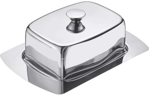 Westmark Butterdose, Dekorativ, Länge: 19 cm, Rostfreier Edelstahl, Silber, 20872260