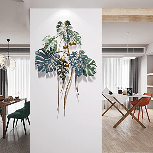 Decorazione da parete in metallo di alta qualità, appendiabiti da parete, 3d forma creativa foglia, decorazione della parete, quadro in metallo, rilievo murale, for soggiorno, camera da letto, sala da