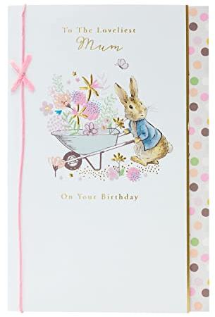 UK Greetings Peter Rabbit Geburtstagskarte für Mama – niedliches Design