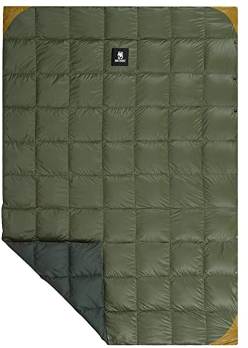 OneTigris Down Camping Blanket 1 Person/2 Person for Warm&Cold Weather Packable Puffy Backpacking Hiking Travel Lightweight Gardening Beach Picnic Quilt