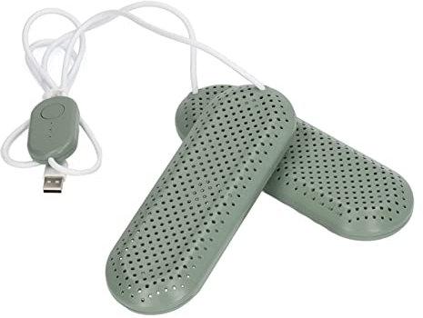 Calentador de botas, secador de zapatos USB para el hogar, dormitorio de estudiantes, adultos, desodorizante, secador de zapatos con temporizador (color: verde Od)