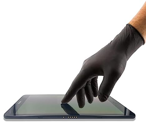 Black Nitrile Disposable Gloves, 100 Count, Latex-Free, Powder-Free Rubber Gloves, Strong and Puncture-Resistant Gloves For Men and Women (Large, 100)