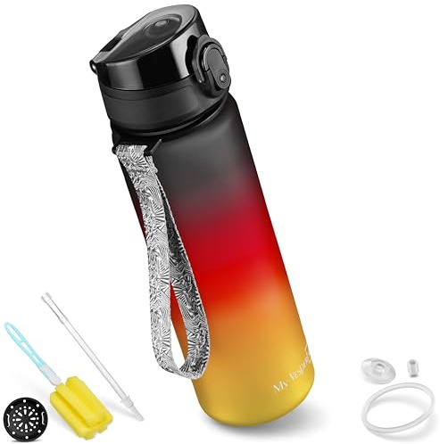 My Vesperbox® Trinkflasche Kinder [750ML] - Wasserflasche Kohlensäure Geeignet & Auslaufsicher - Water Bottle Kids - für Schule & Sport - Kinderflasche für Mädchen & Jungen - inkl. Ersatzdichtung
