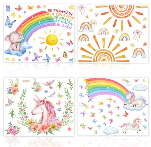 ZALHIN Sticker Mural pour abattant de WC, Autocollant décoratif en PVC - Étanche - Autocollant Amusant pour Siège de Toilette Arc-en-Ciel Amusant