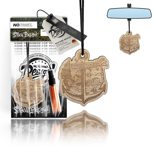 Auto Duftbaum Duft Lufterfrischer Holz | 10 Motive | Auto Aufhänger Diffusor | Luxus Duft Auto Parfüm | Geschenke für Männer Frauen | Inkl. 5ml Duftspray Girls Night (Berge&Meer, Girls Night)