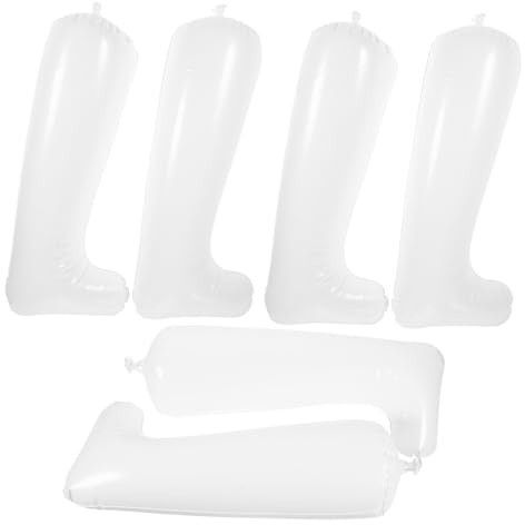 DEARMAMY Supporti per Stivali Gonfiabili da 50cm in Pvc Bianco Set di 3 Paia Facili da Trasportare per Mantenere la Forma degli Stivali Lunghi