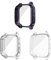 Lot de 3 coques de protection transparentes compatibles avec Garmin Venu Sq/Sq 2 / Sq Music/Sq 2 Music - Anti-taches - Anti-rayures - En TPU souple