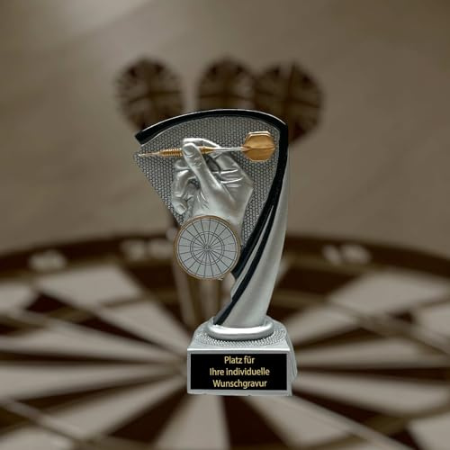 eberin · Dart Pokal - eine Auszeichnung für jeden Darts-Fan! Dart WM · Dartturnier · Wanderpokal · Kneipe · Event · ins Bullseye treffender Dartpfeil · Dartpokal mit Gravur