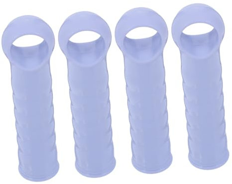 Didiseaon 4pcs Plastic Handle Broom Mop Rod End Cap Replacement for Push Broom Handle Grip Threaded Tip Hanging Use in Kitchen