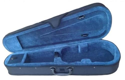 4/4 3/4 1/2 1/4 1/8 Dreieckiger Schaumstoff-Geigen-Hartschalenkoffer Professioneller Geigenkasten Geigen-Aufbewahrungsbox Geigenteile Instrumentenkoffer für Violine(Blue,3/4)