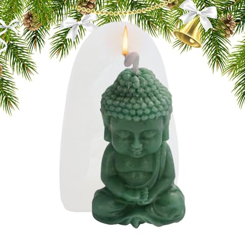 Moule De Bougie De Bouddha En Silicone - Moule De Silicone Bouddha, Fabrication De Bougies Spirituelles | Moule De Bougies Bouddha À La Main, Moules De Bougies En Forme De Bouddha Décoratifs Pour