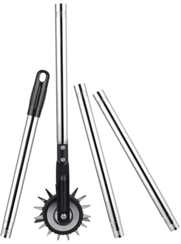 Toyvian Coupe-Bordures Rotatif à Roue Manuel pour Pelouse Coupe-Bordures Métal pour Jardin De Standard