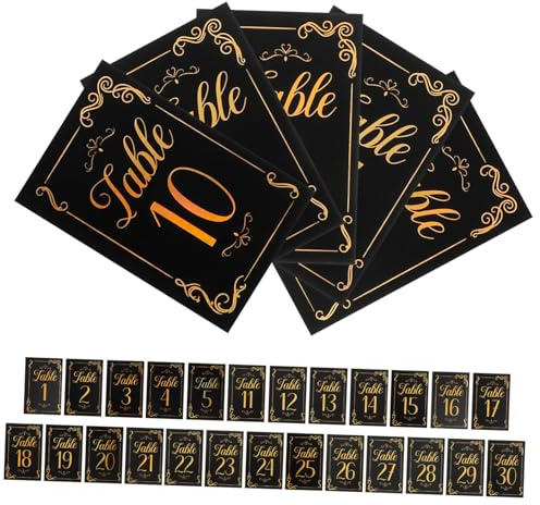 Zerodeko 31 pezzi Cartoncini Segnaposto Matrimonio Eleganti Biglietti per Resistente per Buffet e Ricevimenti Segnaposti Raffinati per Nozze e Feste
