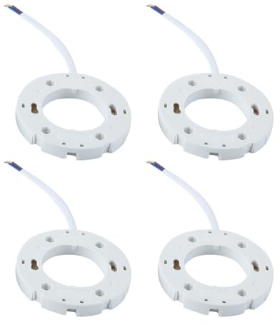 Ausi Lot de 4 pieds de douille pour ampoule GX53 avec câble de 11 cm pour ampoules CFL blanches
