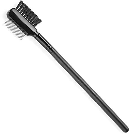 ACOGEDO Pincel de Cejas 2 en 1 y Peine de Pestañas con Largo de Madera y Aguja de Peine de Acero Inoxidable, Ideal para Uso Profesional Doméstico
