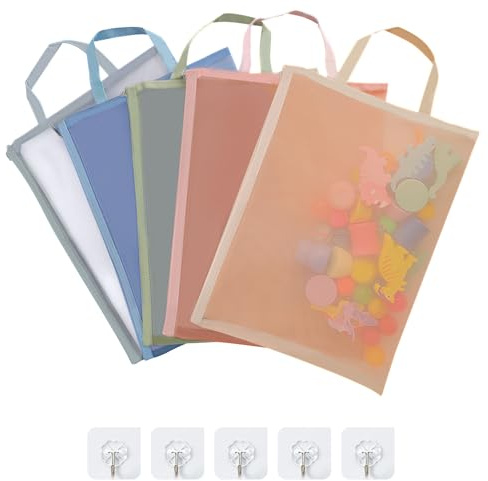 A4 Bolsas de Almacenamiento con Cremallera,Bolsa de Malla de Colores para Guardar Juguetes,Adecuadas para Almacenar Bloques de Construcción
