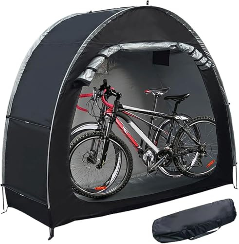Bike Cover Storage Outdoor Portable Bicycle Tent, Bicycle Storage Cover, Foldable Waterproof Oxford Fabric Bike Shelter For Bikes Garden Tools Storage, Black, 198 * 163 * 81CM