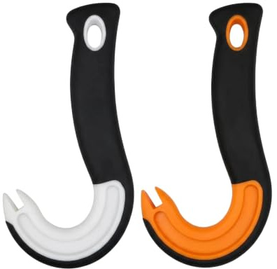 LumaHaven Ring Pull Can Opener Aid, 2-Pack L-Shape | Non-slip grip, ergonomic lever, painless use, senior aid, space saving, hanging hole