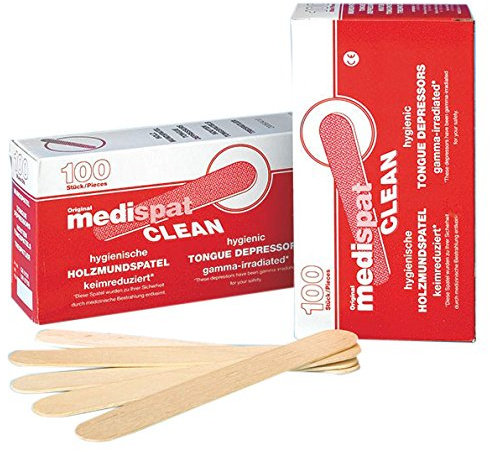 Madera Medi Pat clean boca espátula esterilizado 100 pcs