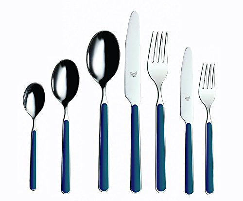 MEPRA Fantasia Servizio Blu, 42 Pezzi, Acciaio Inossidabile 18/10