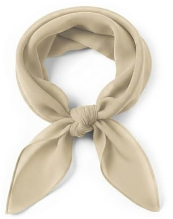 TigerTie Damen Nickituch Chiffon in einfarbig Uni - Leichtes zartes Halstuch - 58 x 58 cm