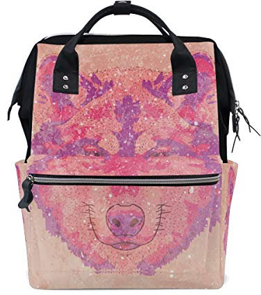MONTOJ Running Wolf Canvas Reisetasche Campus Rucksack One Size 2