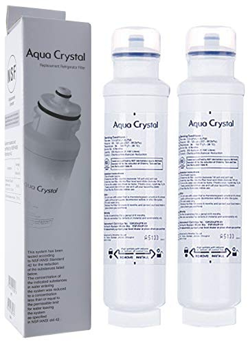 Aqua Crystal DW2042FR-09 DW2042F-09 | 2x Filtro de agua interno compatible con Daewoo frigorífico americano - Cartucho filtrante para refrigerador, nevera | AquaCrystal DW2042F-09 - Cartucho de filtro para frigoríficos americanos