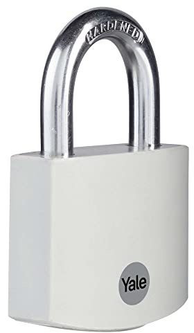 Yale Lucchetto in alluminio YE3B/50/126/1/GR grigio, corpo 50mm, arco in acciaio, 3 chiavi