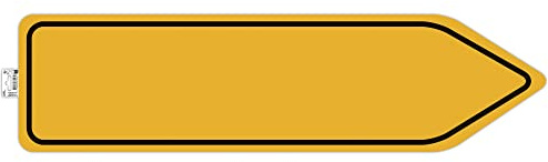 Exacompta 67026E Pfeil Klebeschild 96x25cm Gelb aus UV-beständigem PVC Hinweisschild Schilder Warnhinweis Sticker Aufkleber Türschild