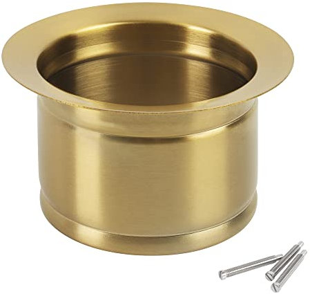 LQS Extended Sink Flange, Deep Garbage Disposal Sinks Flange for Kitchen Sinks, Fit for 3-1/2 Inch Standard Sink Drain Hole, Deep Sink Flange (Golden)