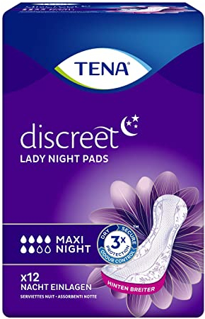 Tena Lady Discreet Maxi Night - saugstarke Inkontinenzeinlagen bei Blasenschwäche - Harninkontinenz (20 Stück)