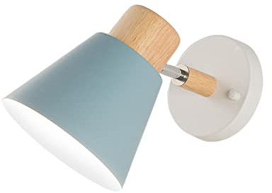 Milageto Nordic Creativo Lampada Da Parete E27 Lampada Da Comodino Decorativo Semplice Applique Da Parete Illuminazione per La Camera Dei Bambini Balcone, Blu