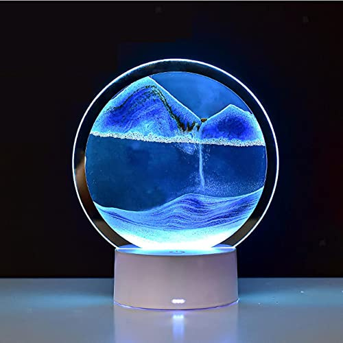 ZYWUOY Peinture De Sable Qui Coule, Peinture à Sable Fluide, Sable Mobile, 3D Sable Dynamique Art, Peinture De Sable De Mer Profonde pour Paysage Artistique pour La Maison, Le Bureau, Les étagères