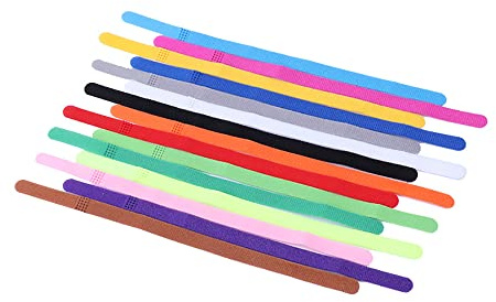 KAIAIWLUO ID-kragar för valp, 15 st valphalsband kattunge krage dubbelsidig Welpen mjukt fluffjusterbart ID-band för nyfödda hundar katter kattungar 15 färger (L storlek 35 cm)