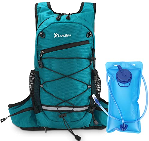 Trinkrucksack, CestMall Wasserrucksack mit 2L Wasserblase Leichter Wanderrucksack Trinkweste Tasche Perfekt für Outdoor Radfahren Marathon Laufen Skifahren Camping Klettern für Männer und Frauen