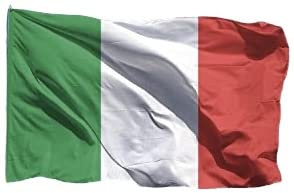 5 Bandiera Italia 50x70 CM, Tricolore Azzurri, Repubblica Italiana, Ottima qualità per feste e manifestazioni, Resistente alle intemperie dotata di innesto per asta (5)